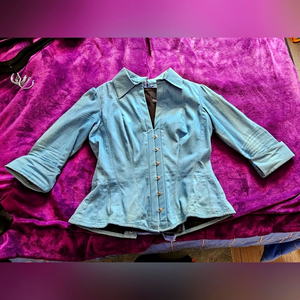 Corset Story blue business top
